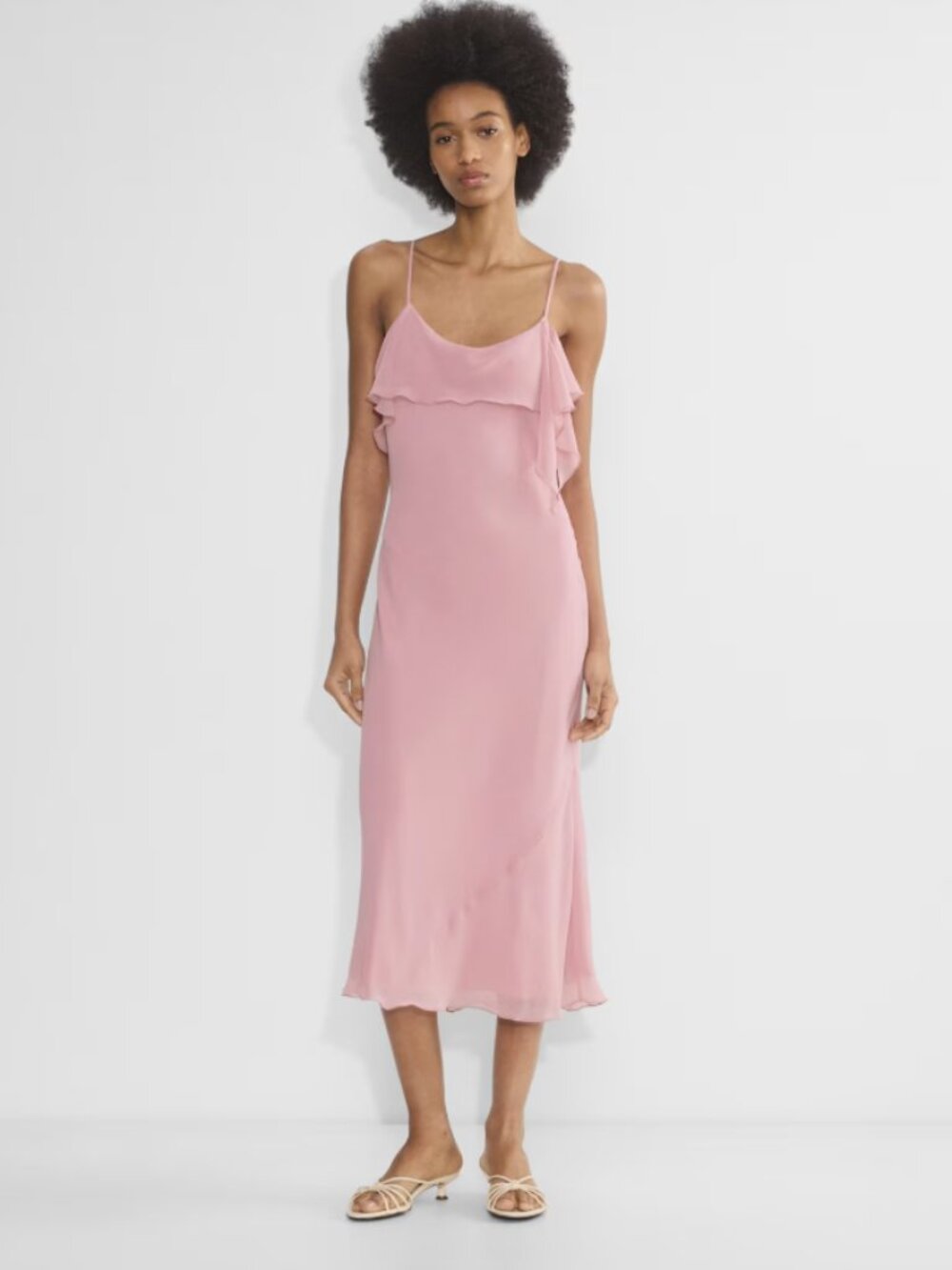 Wilfred Aritzia Cannelle Midi Slip Dress - Tart Pink / Size XS (NWT)
